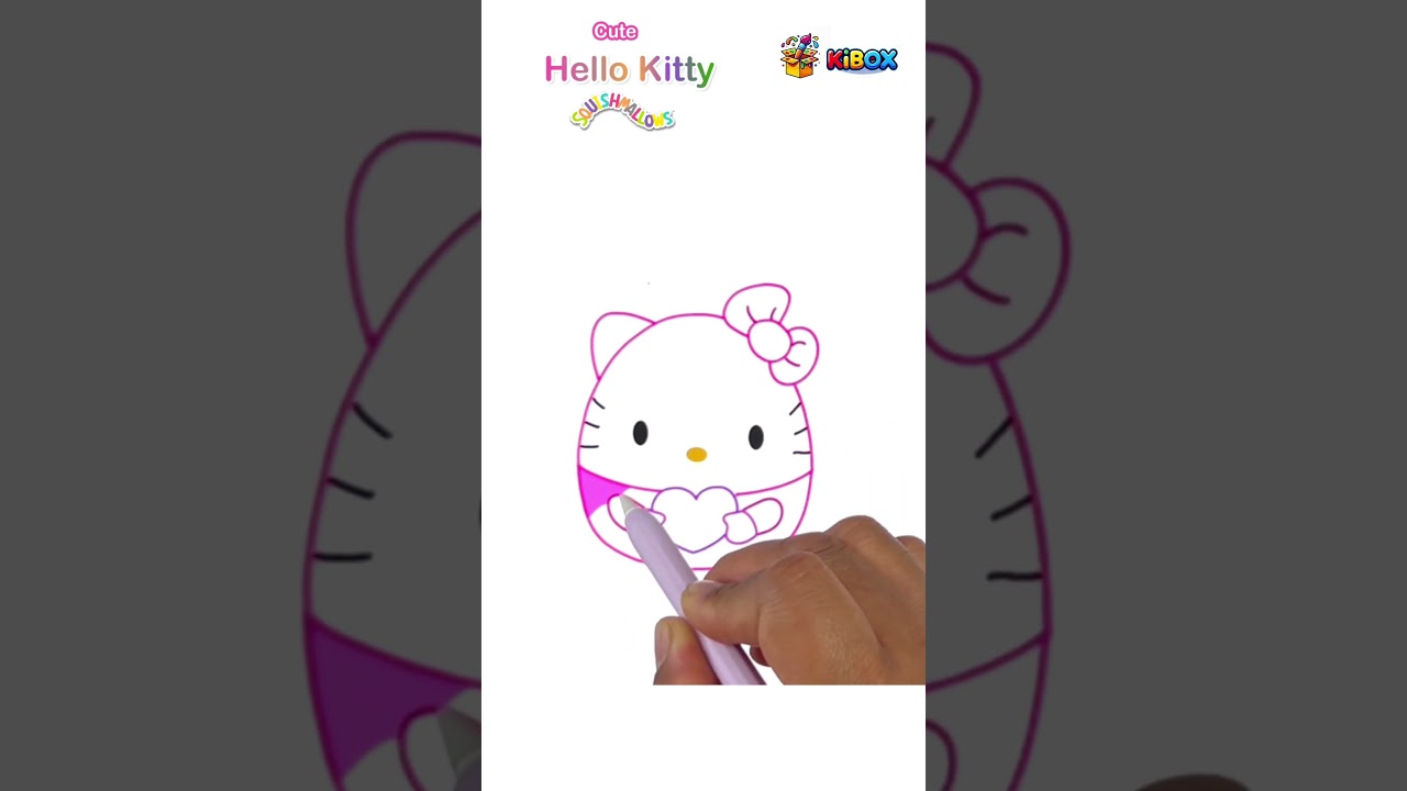 How to Draw Hello Kitty as a Squishmallow | Cute Plushie Art 