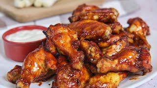 BBQ Chicken wings from the oven - stick to your fingers and taste fantastic