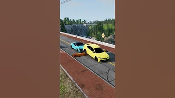 Cars vs Wood Speed Bump - BeamNG.Drive #shorts