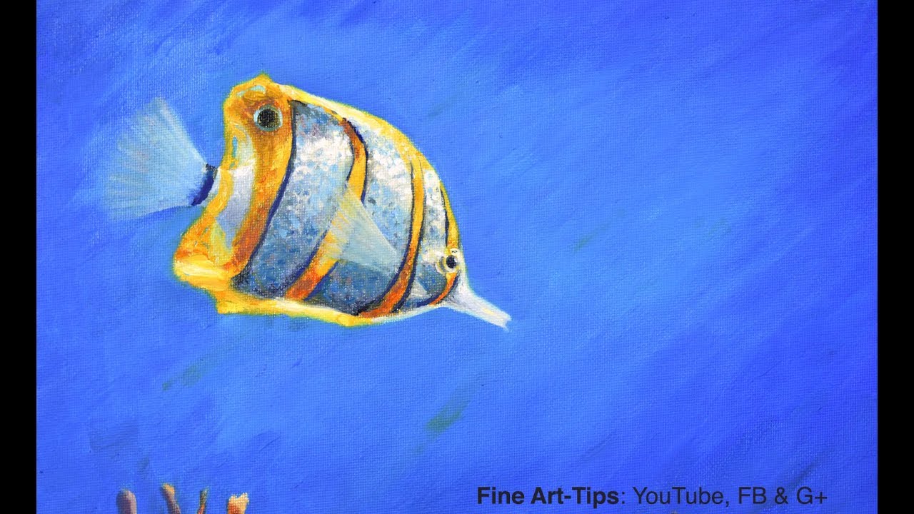 How to Paint a Butterfly Fish With Oil Paints - Narrated