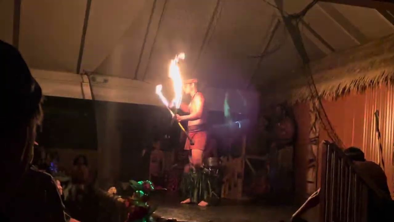 Fire dance in Myrtle Beach luau ￼