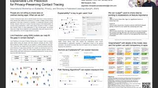 Explainable Link Prediction for Privacy Preserving Contact Tracing