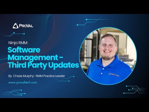 Ninja RMM: Software Management - Third Party Updates - video from ProVal