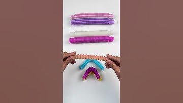 New Style and ASMR Creation POP TUBE Crunchy #diy #satisfyingvideos#relaxing #oddasmr #naturalcolor