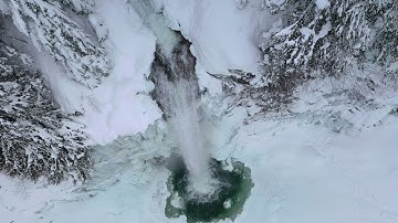 Frozen Franklin Falls by Drone in 4K