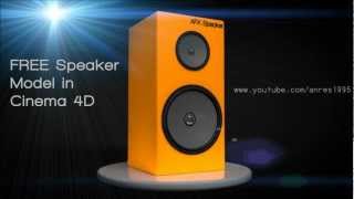 FREE Speaker Model In Cinema 4D By anres1995