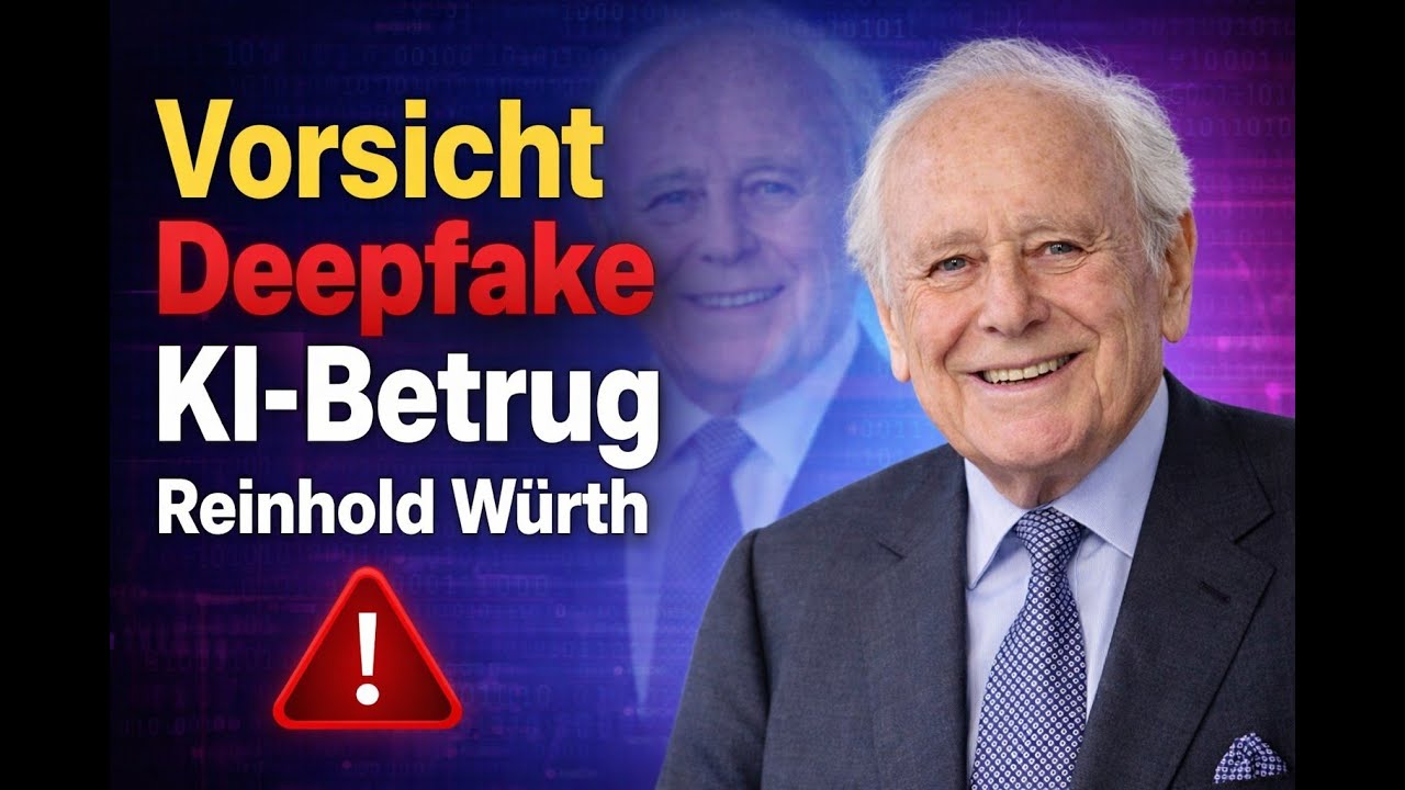 Das ist ein KI-Fake-Video! Reinhold Würth macht keine Werbung für diese dubiose Betrugswebseite!