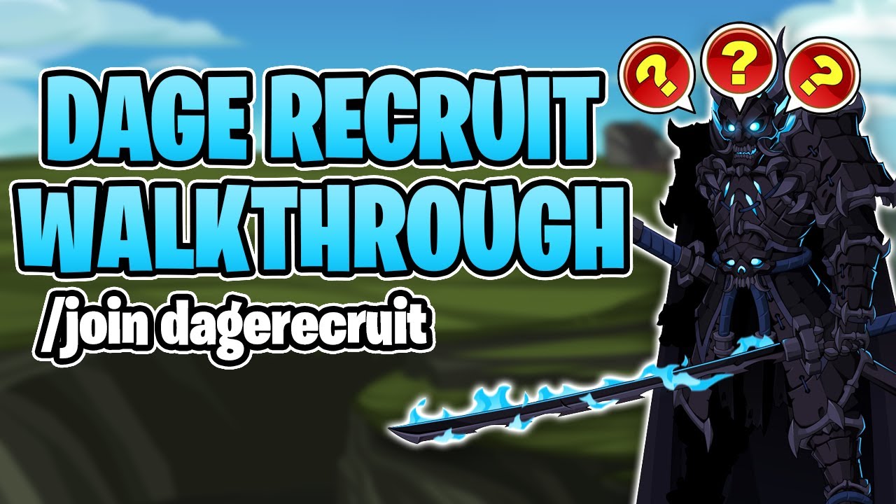 Dage Recruit Quest Walkthrough /join dagerecruit - AQW