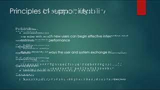 Usability design and principle