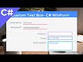 Crear Cuadro de Texto Personalizado (Custom TextBox), Color de Borde, Estilo Subrayado - WinForms C#