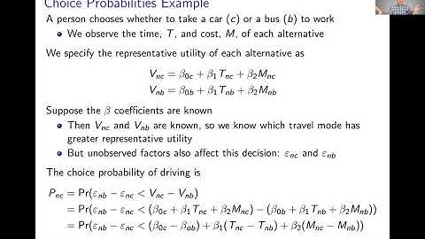 Week 3: Random Utility Model | Video 3: Choice Probabilities