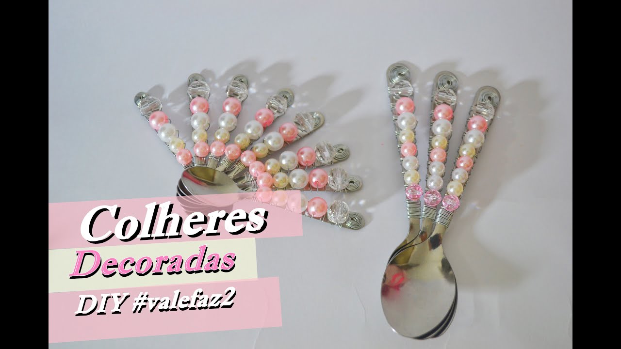 Colheres Decoradas com Pérolas I DIY I 