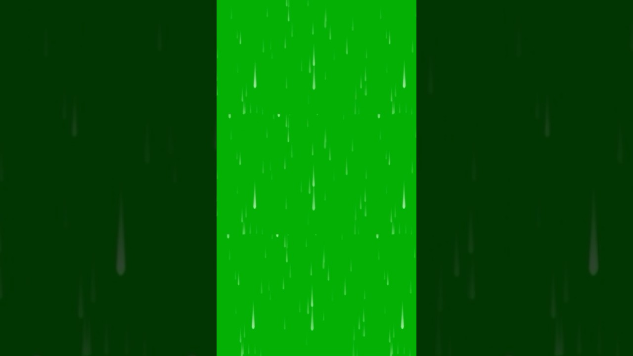 Green Screen Rain with Sound Effects 