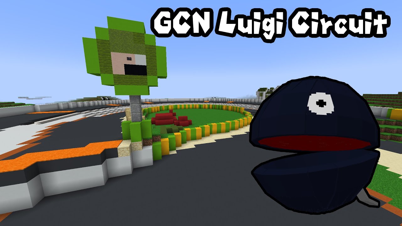 I build GCN Luigi Circuit in Minecraft | Project MKMC gameplay - YouTube