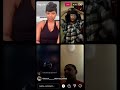 Dre Hughes Insta live With Baby Momma Cedric the Entertainer Joins