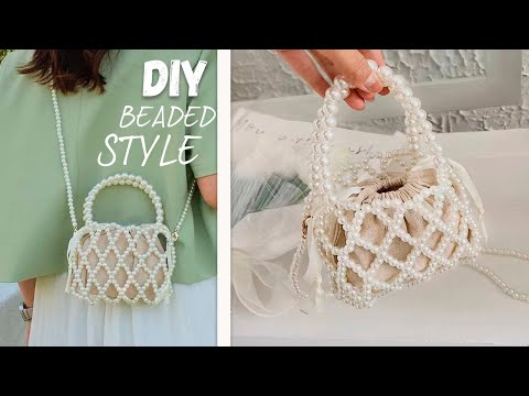 كيفية صنع حقيبة أنيقة من الخرز بنفسك مع قطعة قماش بداخلها