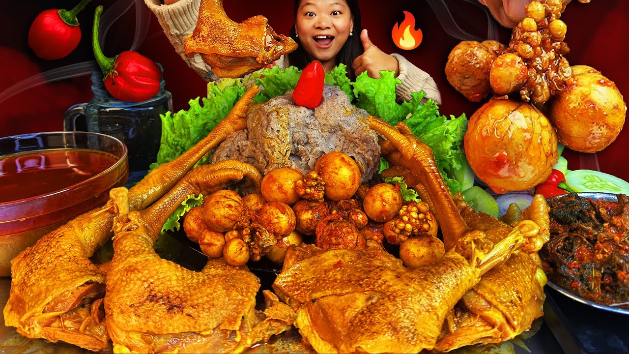 Nepali Dhido Mukbang With Local Farm Chicken & Unlaid Eggs | Authentic Village-Style Food