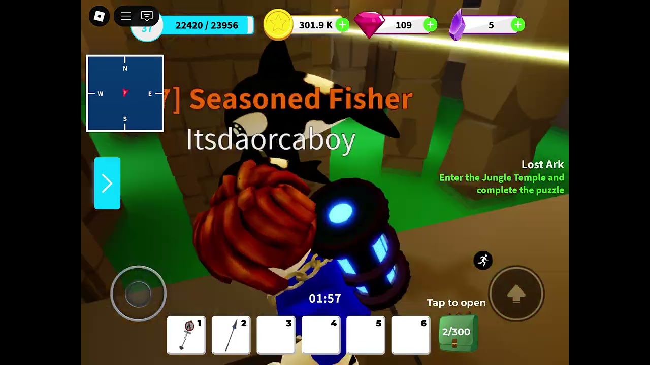 How To Complete Your Quest in Ancient Shores to Enter the Lost Ark in Fishing Simulator! 