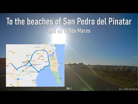 A drive to the Lo Pagan beaches of San Pedro del Pinatar, Murcia , Spain