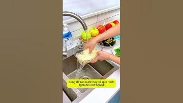 Rổ Rửa Rau Tích Hợp Thoát Nước – Tiện Ích Không Thể Thiếu! 🥗💧#giadụngthôngminh #douyin #shorts