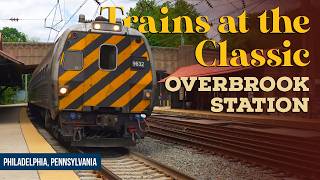 Amtrak and SEPTA Trains at the Classic Overbrook Station