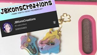 Collab with JBKonsCreations! Kawaii Shaker Keyrings - Epoxy Resin mold Keychain