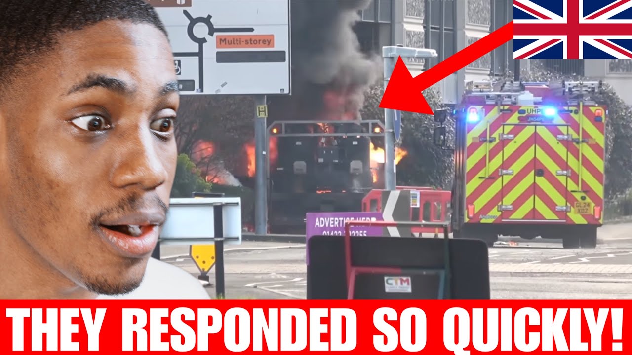 Американец отреагировал на действия британских пожарных при тушении пожара в фургоне в Саутгемптоне.