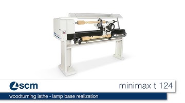 scm minimax t 124 - woodturning lathe - lamp base realization
