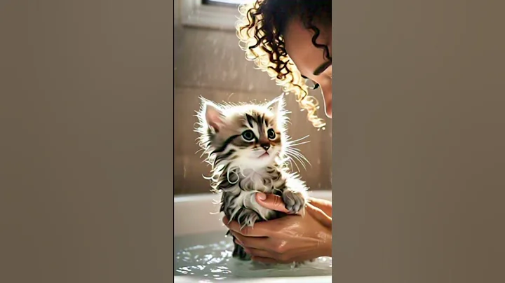 Watch the video about Cat Lover. Funny kitten take bath in washroom #catlover #cat #catvideos #feedshorts