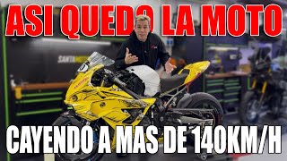 Así ha quedado mi moto tras caer a mas de 140km/h en Circuito!
