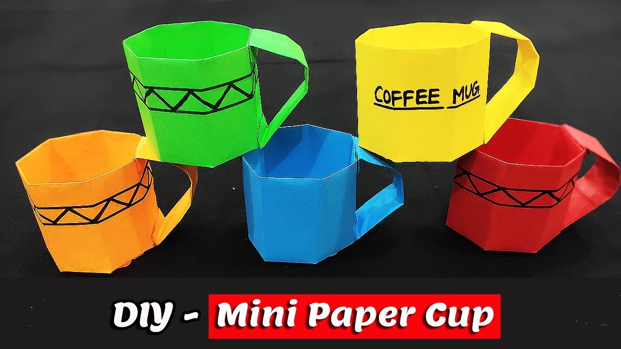 Diy Mini Paper Cup Paper Craft Paper Crafts For School Easy