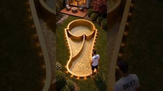 World Cup Trophy Pool Build ⚽🏆 Luxury Backyard Transformation 🌊✨ #WorldCup #PoolDesign #LuxuryHome