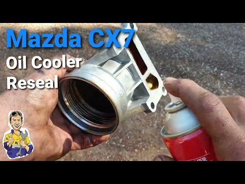 Mazda CX7 oil cooler gasket replacement - YouTube