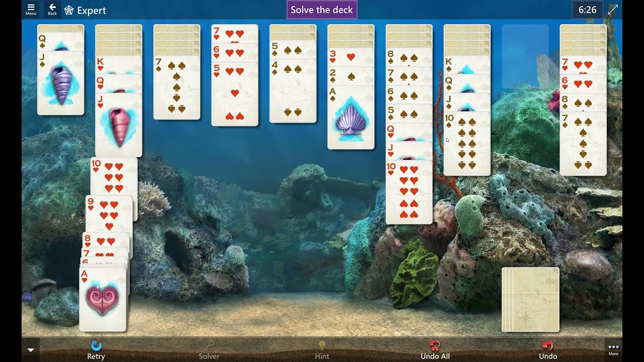 Star Club\Coral Cove\Spider - #5: Expert - Solve the deck in 