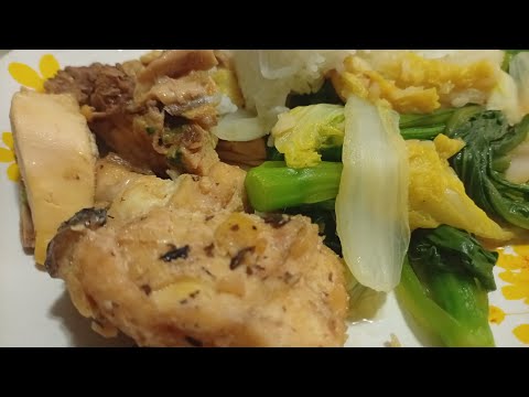 Stir fry chicken, veggies and fish! 3n1 for dinner