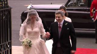 Catherine Middleton arrives at Westminster Abbey