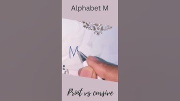 Alphabet M, Letter M, print vs cursive handwriting,#calligraphy #handwriting #cursivehandwriting ✏️