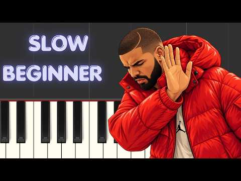 Drake - Hotline Bling | EASY Piano Tutorial #pianomusic