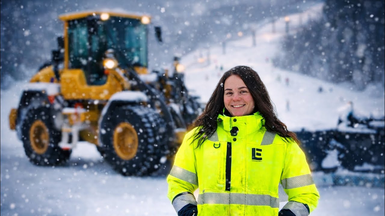 Hon plogar snö i Åre! 🗻⛷️