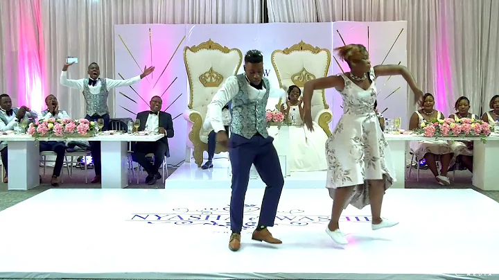 Groom joins on fire Groomsman & Bridesmaid on the dance floor...