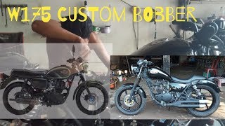 Nge-Custom Kawasaki W175 Menjadi Bobber