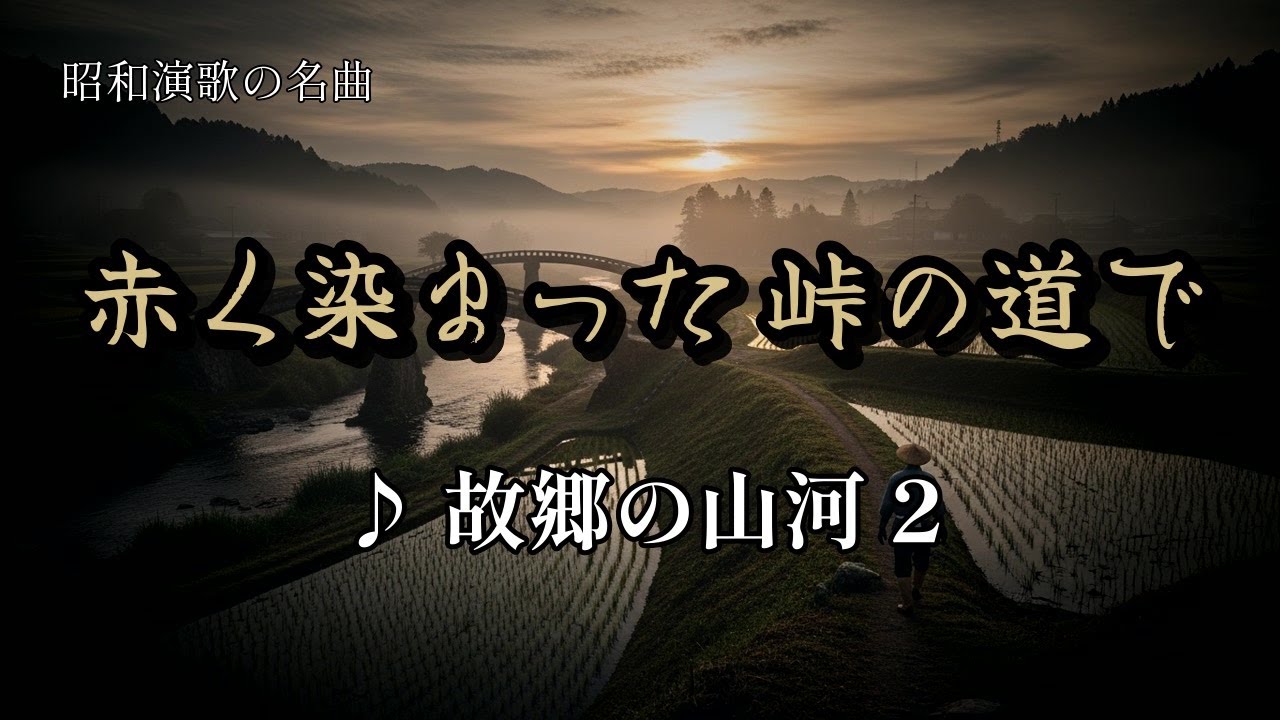 泣ける演歌｜故郷の山河 2｜あの頃の思い出、故郷の空を想う