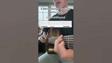 Thumbnail of 5 memes songs guitar tutorial #guitar #tutorial #memes