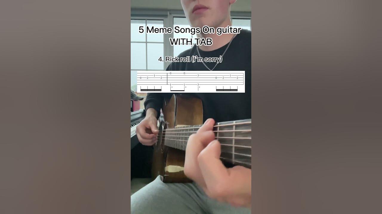 5 memes songs guitar tutorial #guitar #tutorial #memes