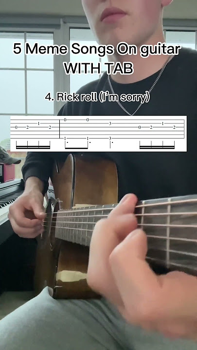 5 memes songs guitar tutorial #guitar #tutorial #memes