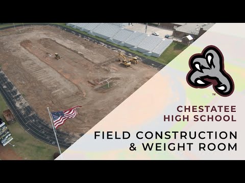 Construction of Chestatee High School Football Field | Indoor Tour of Weight Room | 6.21.2021