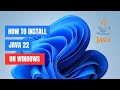 How to Install Java JDK 22 on Windows 11/10