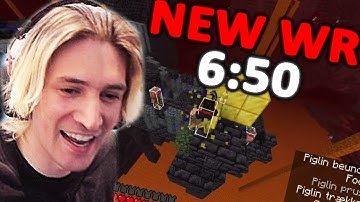 xQc Reacts to NEW Minecraft WR 6:50 Speedrun