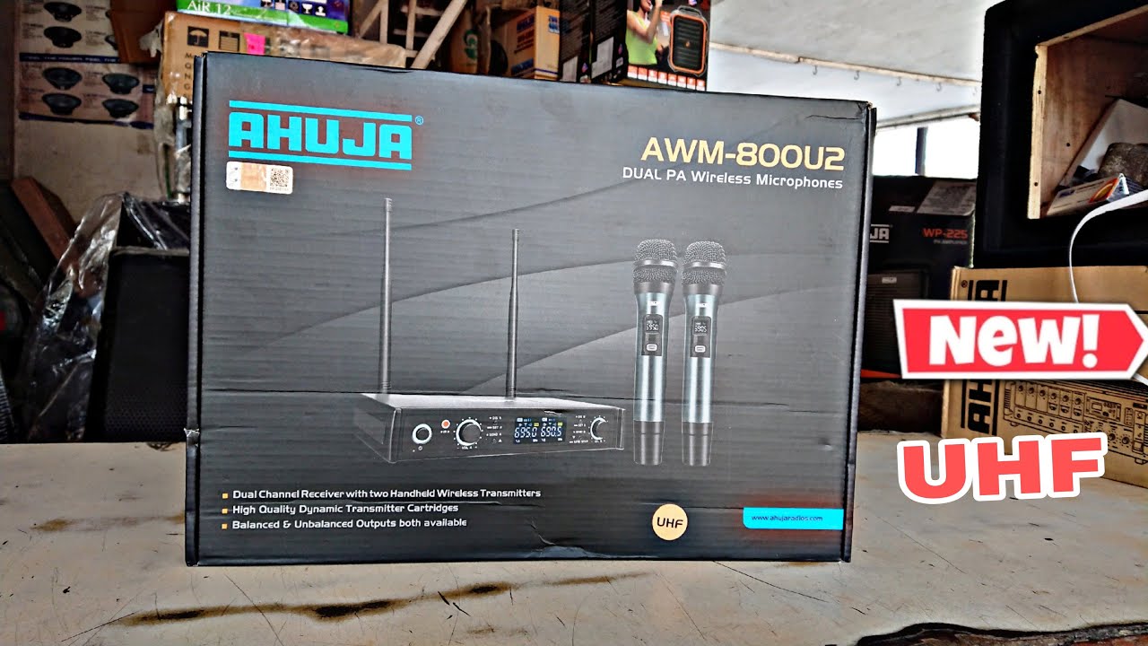 AHUJA AWM 800U2 UHF WIRELESS MICROPHONE UNBOXING & REVIEW