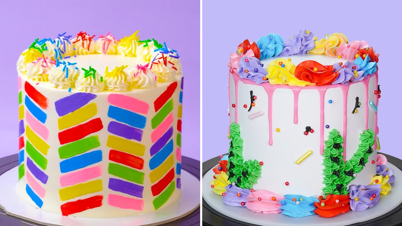 Creative and Easy Rainbow Cake Decorating Ideas | The Most Delicious Colorful Cake Recipes